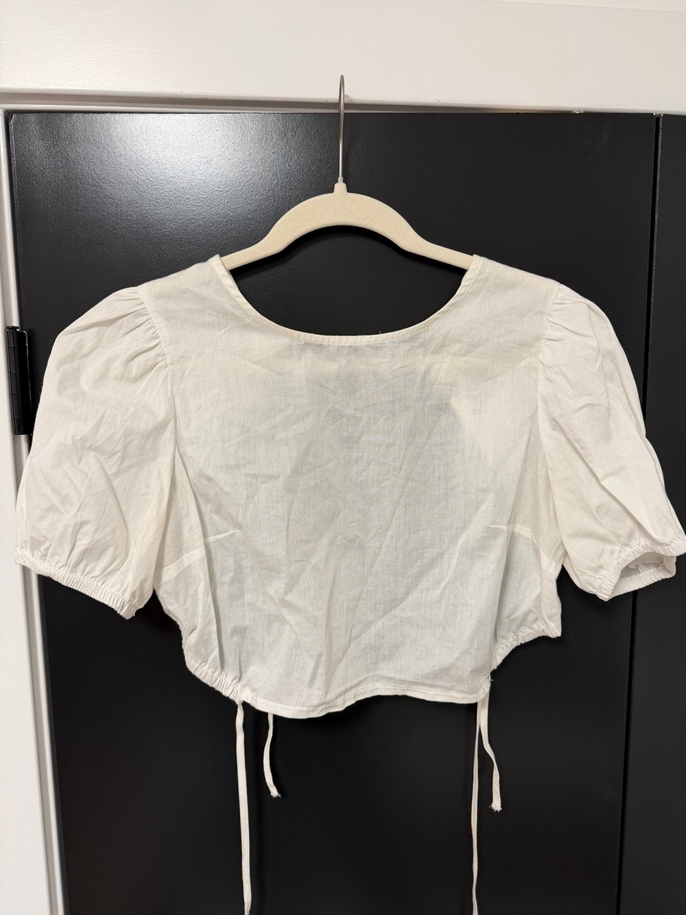 Topshop open back crop top